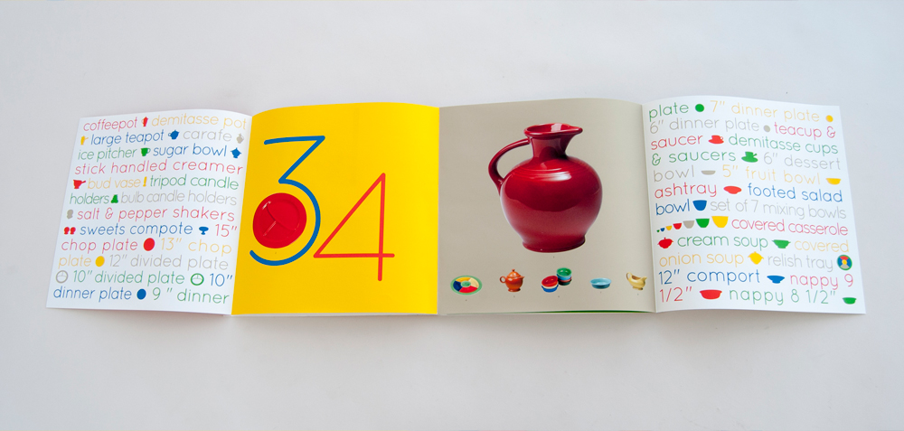 34 pieces spread open