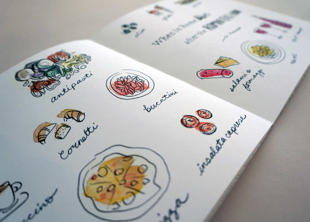 detail of food illustrations